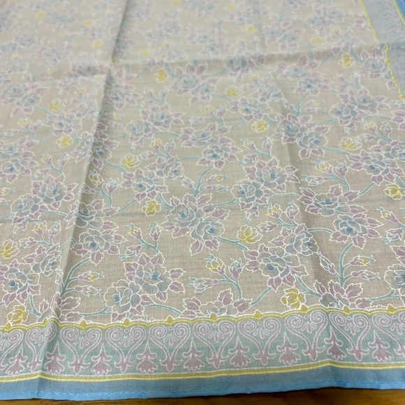 Playboy Floral Patterned Handkerchief/Bandana with Blue Border 45cm x 45cm - Picture 12 of 12